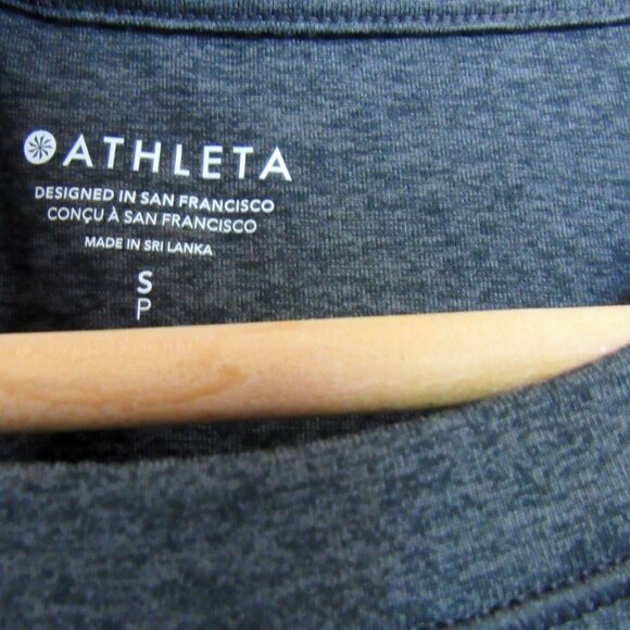 Athleta Women's Shade of Grey/Green S Long Sleeve Shirt - Picture 6 of 6